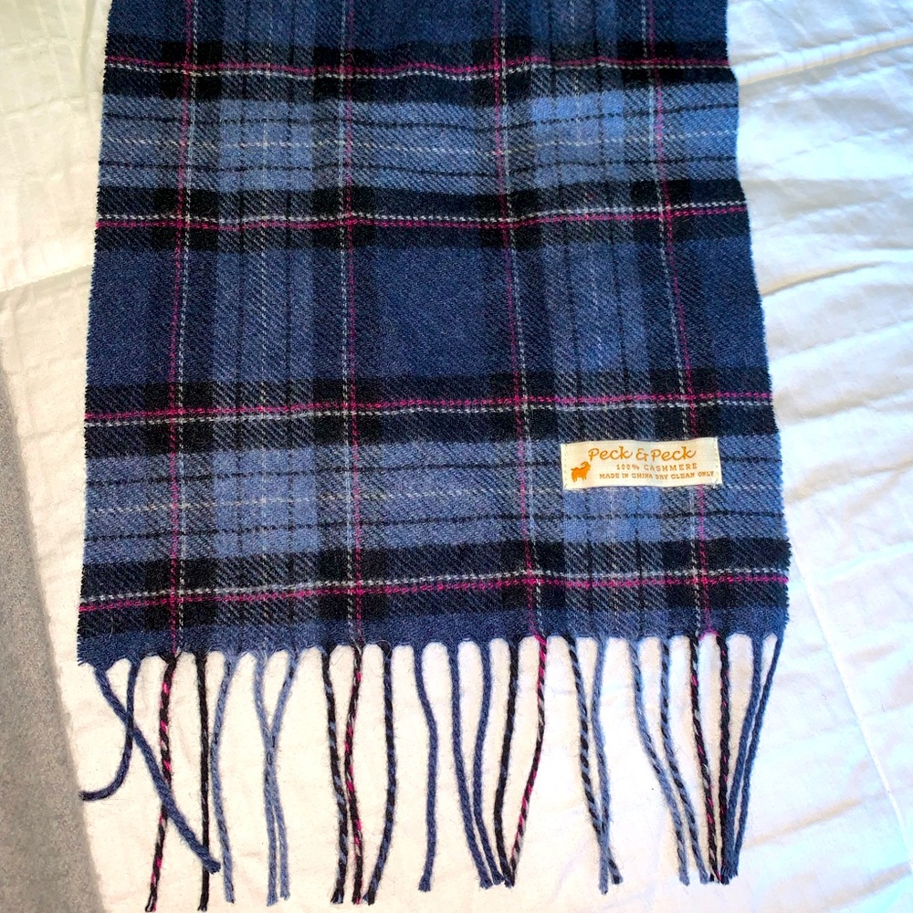 Peck&Peck.  Beautiful plaid Cashmere Scarf.